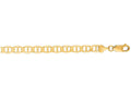Finejewelers 14 Kt Yellow Gold 8.5 Inch 6.3mm Bright Cut Mariner Link Bracelet Chain With Lobster Clasp