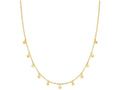 Finejewelers 14 Kt Yellow Gold 16 Inch 1.5mm Hammered Fancy Choker Necklace With Lobster Clasp