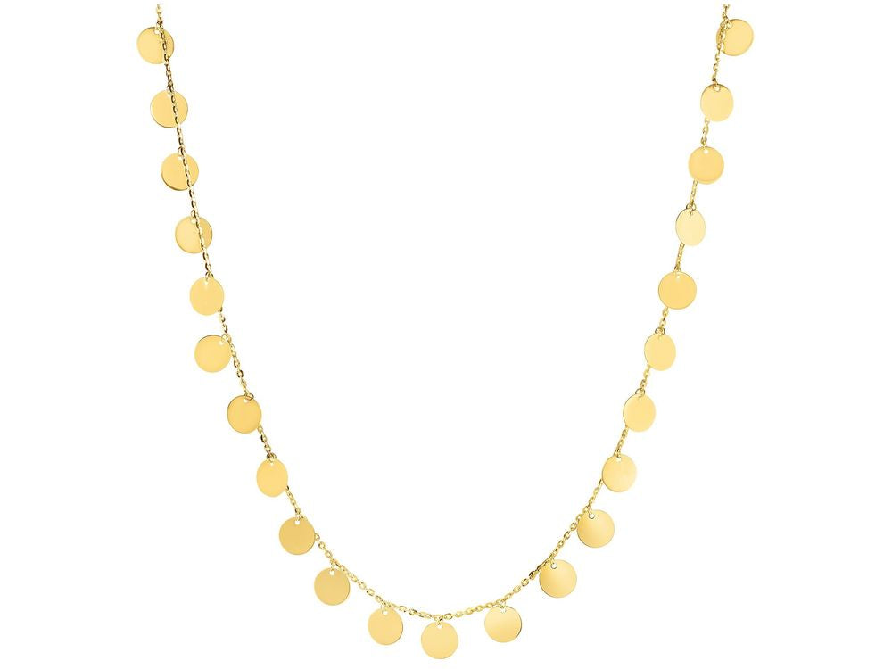 Finejewelers 14 Kt Yellow Gold 16 Inch 7mm Bright Cut Round Choker Necklace With Lobster Clasp