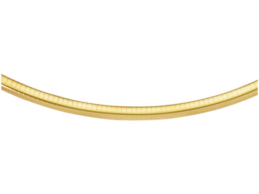 Finejewelers 14 Kt Yellow Gold 7 Inch 6.0mm Bright Cut Classic Omega Bracelet With Box Catch