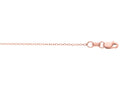Finejewelers 14 Kt Rose Gold 16 Inch 0.8mm Bright Cut Cable Link Chain Necklace With Lobster Clasp