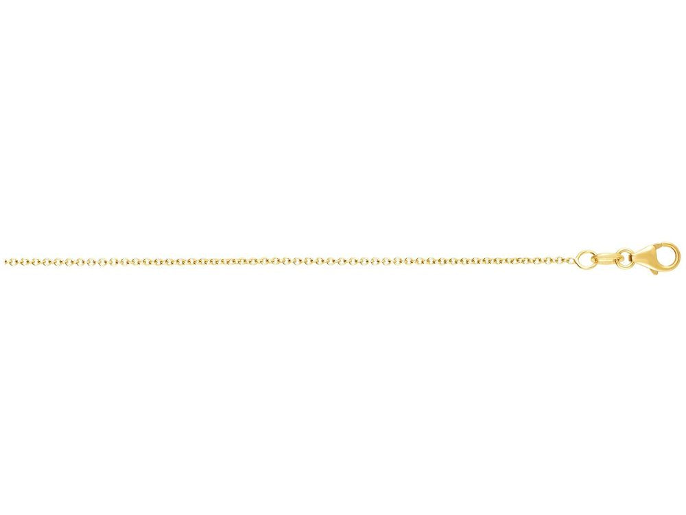 Finejewelers 14 Kt Yellow Gold 16 Inch 1.1mm Round Cable Chain Necklace With Lobster Clasp