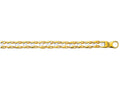 Finejewelers 14 Kt Two Tone Gold 8.5 Inch Railroad Type Mens Bracelet With Fancy Lobster Clasp