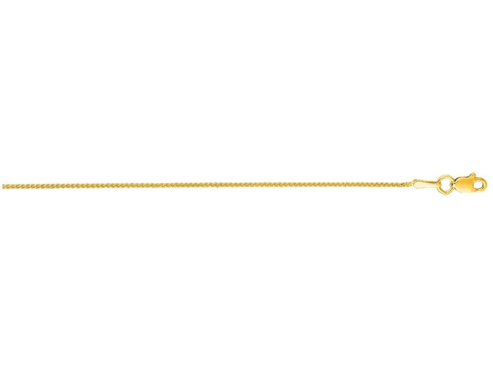 Finejewelers 14 Kt Yellow Gold 18 Inch 0.6mm Non-bright Cut Round Wheat Chain Necklace With Lobster Clasp