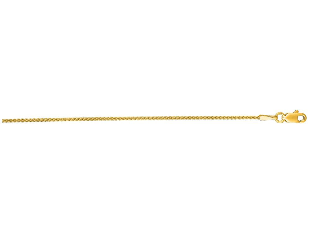 Finejewelers 14 Kt Yellow Gold 16 Inch 1.2mm Round Wheat Chain Necklace With Lobster Clasp