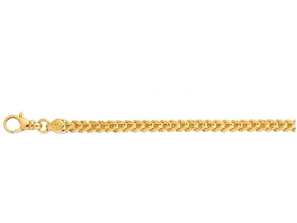 Finejewelers 14 Kt Yellow Gold 22 Inch 4.4mm Square Franco Chain Necklace With Lobster Clasp