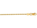 Finejewelers 14 Kt Yellow Gold 16 Inch 1.5mm Bright Cut Solid Rope Chain Necklace With Lobster Clasp