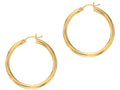 Finejewelers 14 Kt Yellow Gold 3.0x30mm Round Tube Hoop Earring