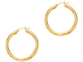 Finejewelers 14 Kt Yellow Gold 4.0x40mm Round Tube Hoop Earring