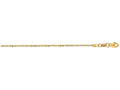 Finejewelers 14 Kt Two Tone Gold 16 Inch 1.5mm Bright Cut Sparkle Chain Necklace With Lobster Clasp
