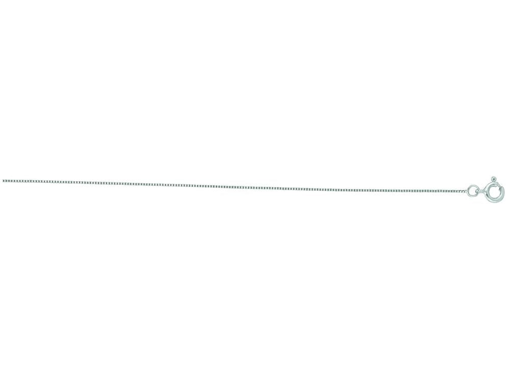 Finejewelers 14 Kt White Gold 16 Inch 0.45mm Classic Box Chain Necklace With Spring Ring Clasp