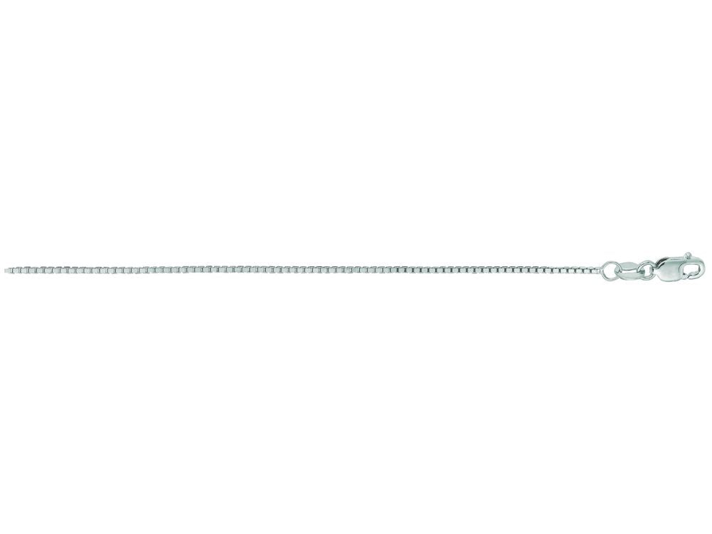 Finejewelers 14 Kt White Gold 16 Inch 1.0mm Classic Box Chain Necklace With Lobster Clasp