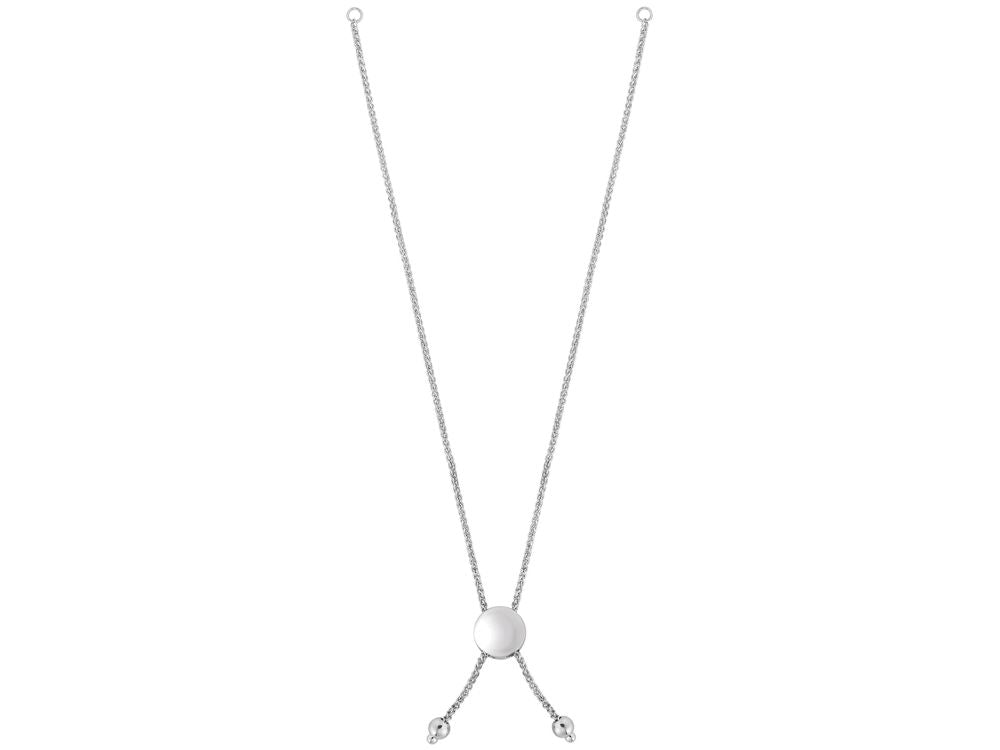 Finejewelers 14 Kt White Gold 8 Inch 1-7mm Round Festooned Wheat Bracelet With Draw String Clasp
