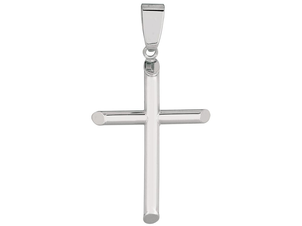 Finejewelers 14 Kt White Gold All Small Cross Pendant Necklace 18 inch chain