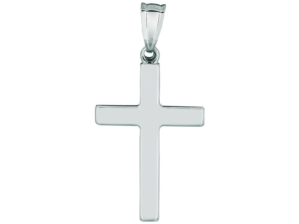 Finejewelers 14 Kt White Gold All Small Cross Pendant Necklace 18 inch chain