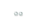 Finejewelers 14 Kt White Gold 8.0mm Round Faceted Cubic Zirconia Stud Earring