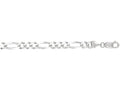 Finejewelers 14 Kt White Gold 8 Inch 6.0mm Bright Cut Alternate 31 Classic Figaro Bracelet Chain Lobster Clasp