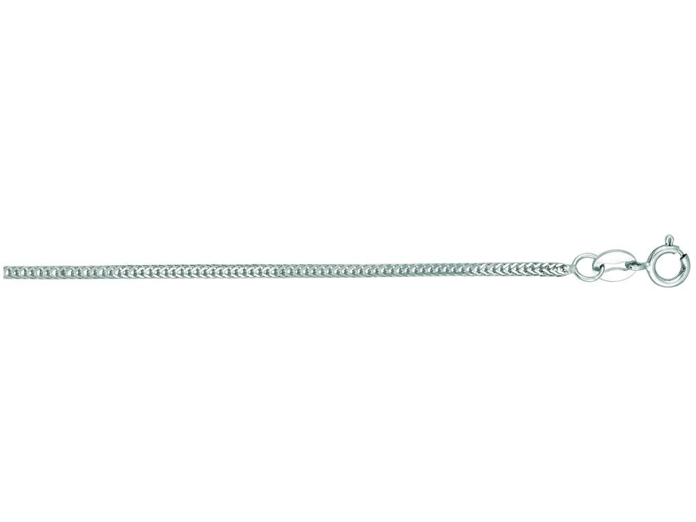 Finejewelers 14 Kt White Gold 16 Inch 1.0mm Foxtail Chain Necklace With Lobster Clasp