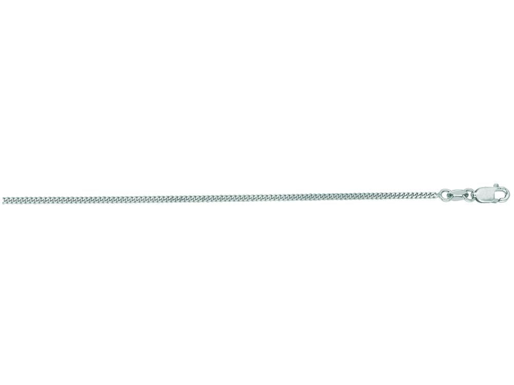 Finejewelers 14 Kt White Gold 16 Inch 1.5mm Bright Cut Gourmette Chain Necklace With Lobster Clasp