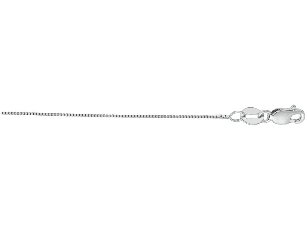 Finejewelers 14 Kt White Gold 16 Inch .45mm Box Chain Necklace With Lobster Lock