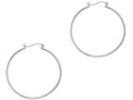 Finejewelers 14 Kt White Gold 1.5x40mm Round Tube Hoop Earring