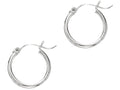 Finejewelers 14 Kt White Gold 2x20mm Super Lite Tube Earring