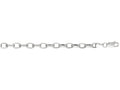 Finejewelers 14 Kt White Gold 7 Inch 4.6mm Bright Cut Oval Rolo Bracelet Chain With Lobster Clasp