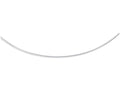 Finejewelers 14 Kt White Gold 17 Inch 1.5mm Bright Cut Round Omega Necklace With Screw Off Clasp