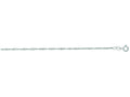 Finejewelers 14 Kt White Gold 10 Inch 1.5mm Bright Cut Singapore Chain With Spring Ring Clasp