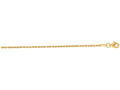 Finejewelers 10 Kt Yellow Gold 16 Inch 1.50mm Shiny Solid Bright Cut Royal Rope Chain With Lobster Clasp