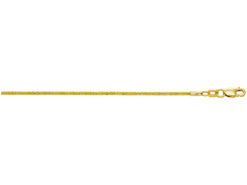 Finejewelers 10 Kt Yellow Gold 16 Inch 1.5mm Bright Cut Sparkle Chain With Lobster Clasp