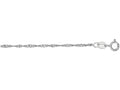 Finejewelers 10 Kt White Gold 18 Inch 1.5mm Classic Singapore Chain With Lobster Clasp