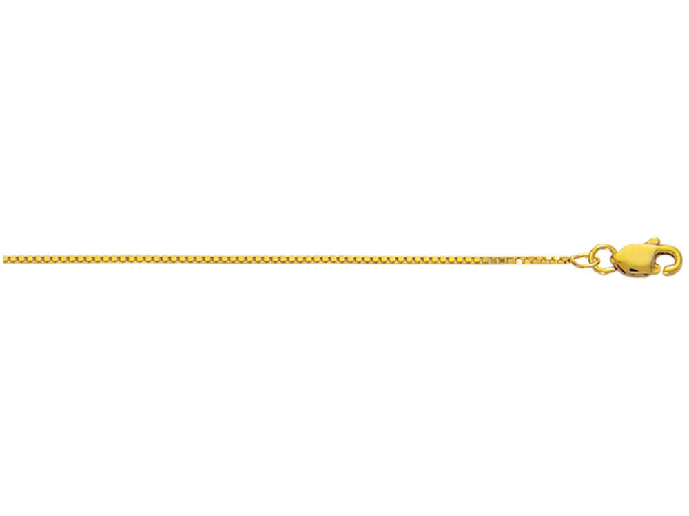 Finejewelers 10 Kt Yellow Gold 18 Inch 0.8mm Shiny Box Chain With Lobster Clasp