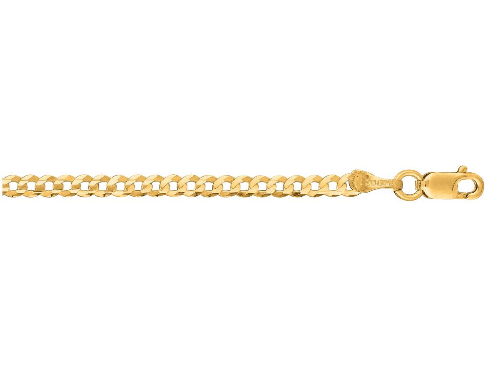 Finejewelers 10 Kt Yellow Gold 20 Inch 2.8mm Bright Cut Comfort Curb Chain With Lobster Clasp