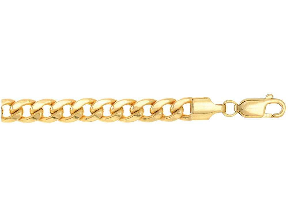 Finejewelers 10 Kt Yellow Gold 20 Inch 5.5mm Lite Miami Semi-solid Curb Necklace With Lobster Lock.