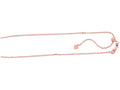Finejewelers 925 Sterling Silver 22 Inch Rose Finish 1.5mm Adjustable Cable Chain Lobster Clasp