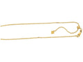 Finejewelers 925 Sterling Silver 22 Inch Yellow Finish 1.5mm Adjustable Cable Chain Lobster Clasp