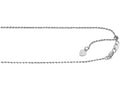 Finejewelers 925 Sterling Silver 30 Inch Rhodium Finish 1.0mm Adjustable Rope Chain Lobster Clasp