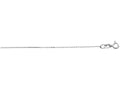 Finejewelers 925 Sterling Silver 16 Inch Rhodium Finish 0.6mm Bright Cut Cable Chain Spring Ring Clasp