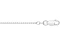 Finejewelers 925 Sterling Silver 16 Inch Rhodium Finish Shiny 1.1mm Basic Cable Link Chain Lobster Clasp