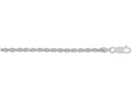 Finejewelers 925 Sterling Silver 18 Inch Rhodium Finish 2.9mm Bright Cut Rope Chain Lobster Clasp