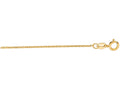 Finejewelers 14 Kt Yellow Gold 16 Inch 1.1mm Bright Cut Cable Link Chain With Spring Ring Clasp