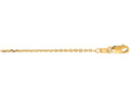 Finejewelers 14 Kt Yellow Gold 18 Inch 1.4mm Bright Cut Cable Link Chain With Lobster Clasp