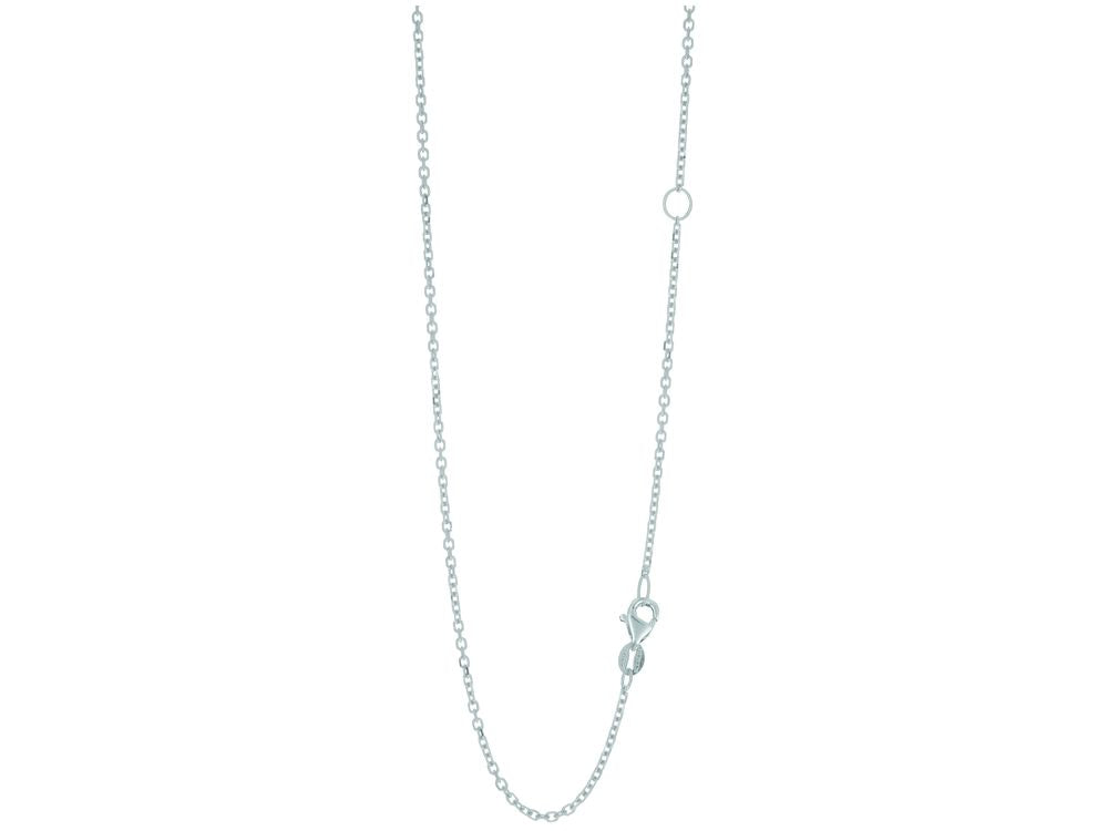 Finejewelers 14 Kt White Gold 20 Inch 1.5mm Classic Cable Chain Lobster Clasp Extender At 18 Inch
