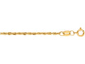 Finejewelers 14 Kt Yellow Gold 18 Inch 1.5mm Bright Cut Lite Semi-solid Rope Chain With Lobster Clasp