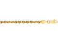 Finejewelers 14 Kt Yellow Gold 18 Inch 2.5mm Bright Cut Lite Semi-solid Rope Chain With Lobster Clasp