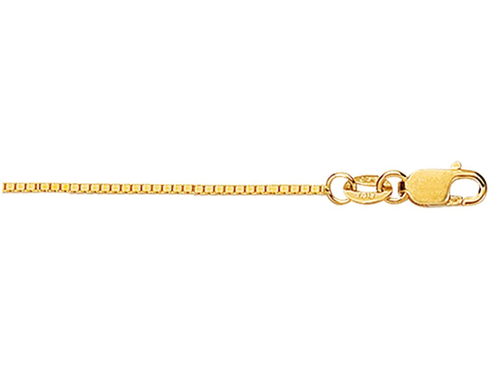 Finejewelers 18 Kt Yellow Gold 18 Inch 0.8mm Classic Box Chain With Lobster Clasp
