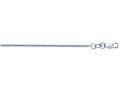 Finejewelers 18 Kt White Gold 18 Inch 1.4mm Bright Cut Round Wheat Chain With Lobster Clasp