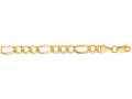 Finejewelers 14 Kt Yellow Gold 18 Inch 4.6mm Bright Cut Alternate 3+1 Figaro Lite Chain Lob Ster Clasp