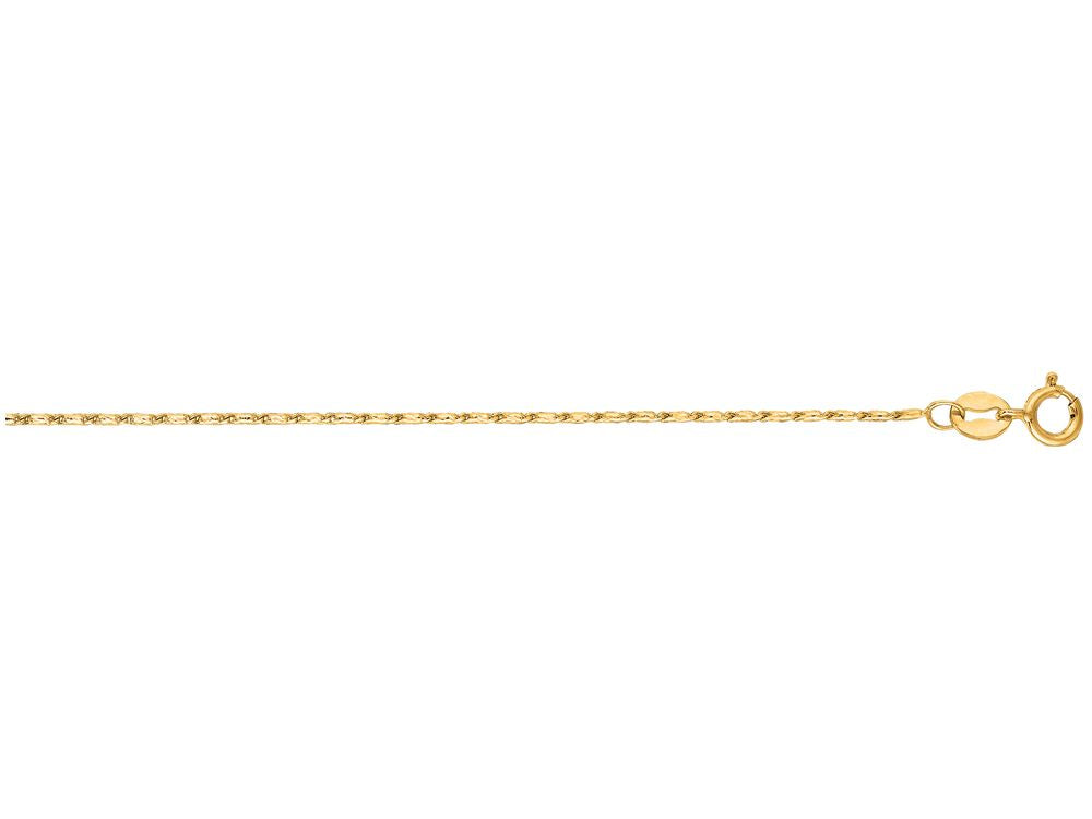 Finejewelers 14 Kt Yellow Gold 18 Inch 1.0mm Bright Cut Lumina Pendant Necklace Chain With Lobster Clasp
